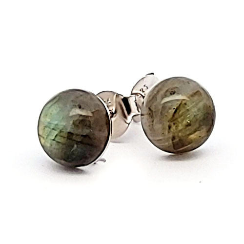 Ohrstecker mit Labradorit und Ösen  - 1