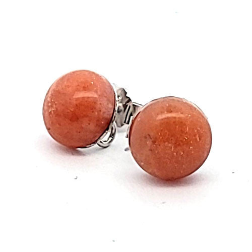 Ohrstecker mit Sonnenstein und Ösen  - 1