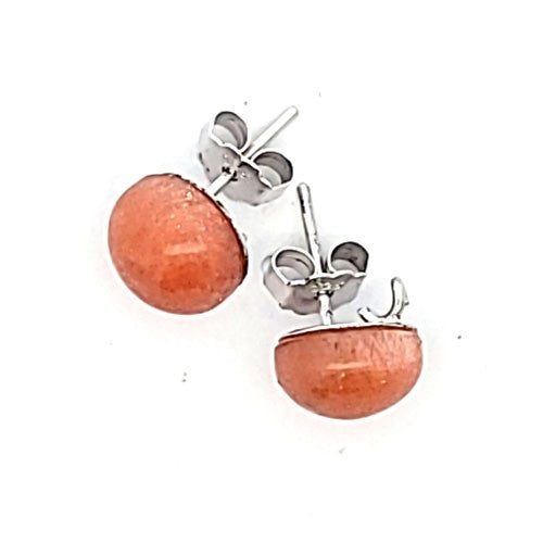 Ohrstecker mit Sonnenstein und Ösen  - 2