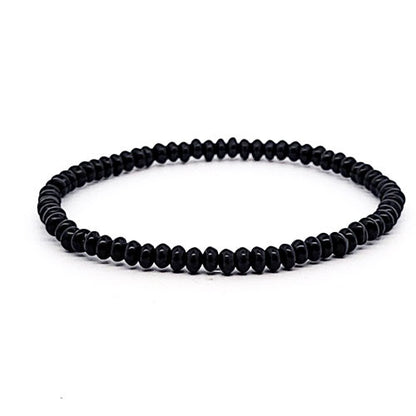 Onyx Armband Button 4 mm  - 2