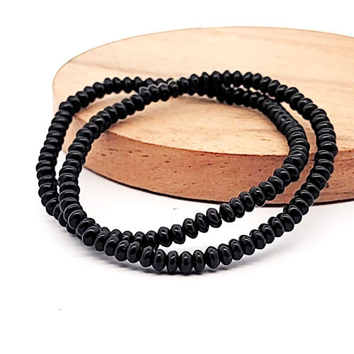 Onyx Armband Button 4 mm  - 1