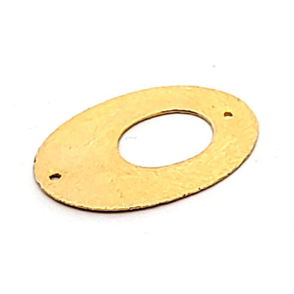 Oval flach - Silberelement, vergoldet satiniert  - 1