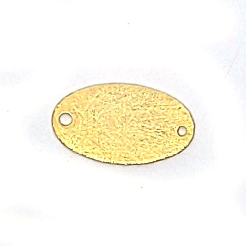 Oval flach - Silberelement, vergoldet satiniert  - 2
