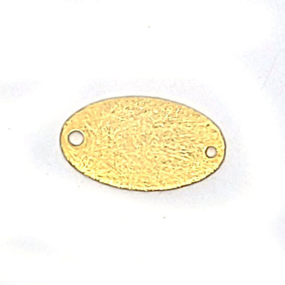 Oval flach geprägt - Silberelement, vergoldet satiniert  - 2