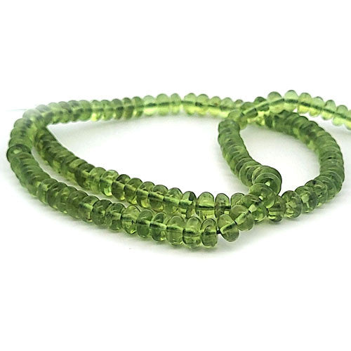 Peridot Strang, Button 6 mm  - 3