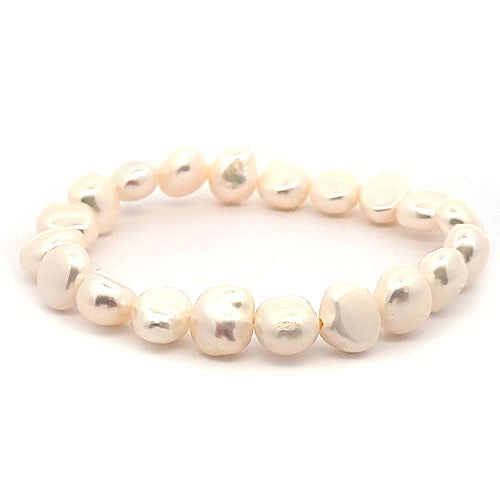 Perle weiß Armband Potato  - 1