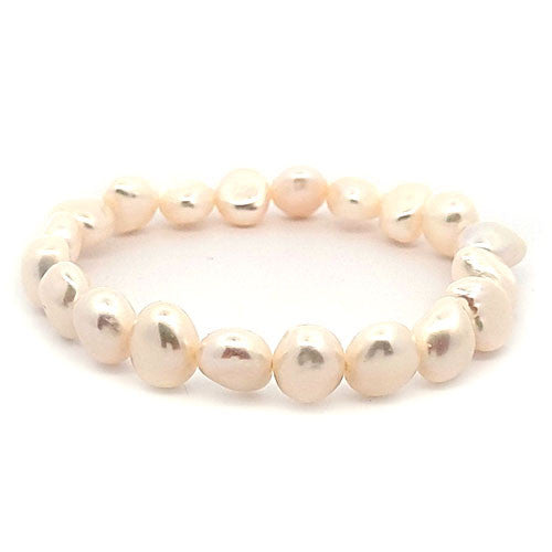 Perle weiß Armband Potato  - 2