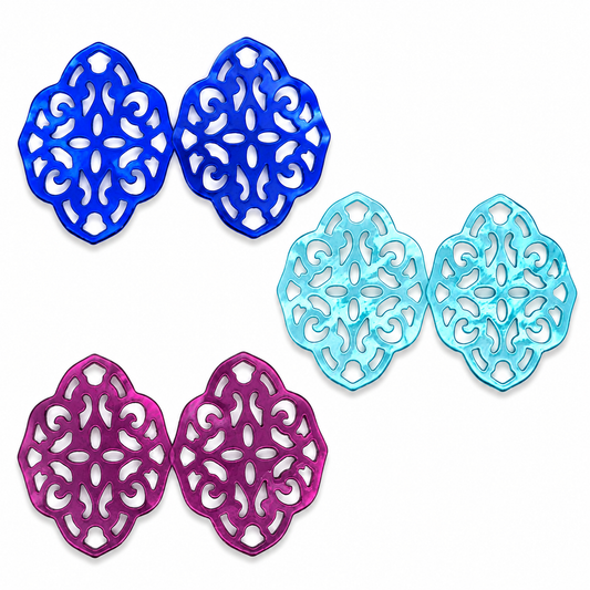 Perlmutt-Anhänger Ornamental – für Ohrhänger oder Creolen by Steindesign