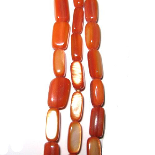 Perlmutt orange, Strang tumble 6mm  - 1