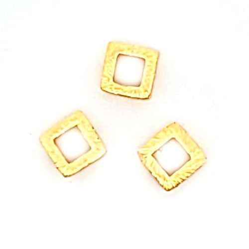 Quadrat - Silberelement, vergoldet satiniert 7 mm  - 2