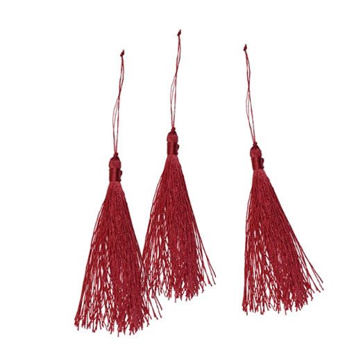 Quaste (Tassel) granatrot, 9,5cm (2 Stück)  - 1