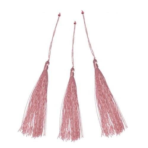 Quaste (Tassel) rosa, 9,5cm (2 Stück)  - 1