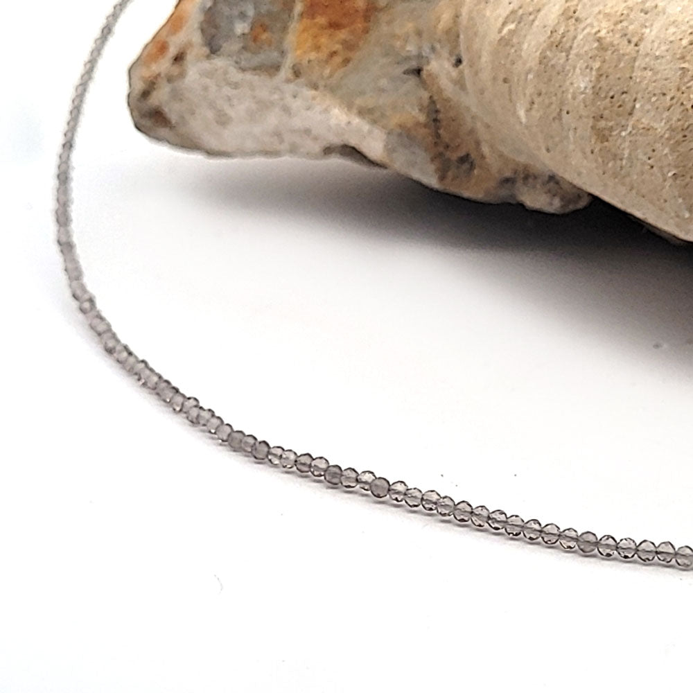 Rauchquarz Kugelkette 2 mm facettiert