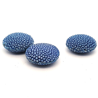 Stingray leather disc blue (1 piece)
