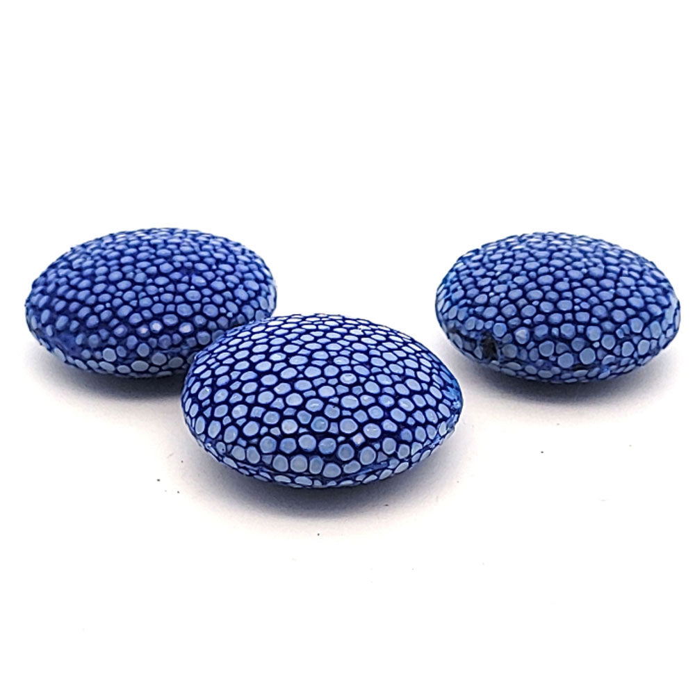 Stingray leather disc blue (1 piece)
