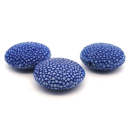 Stingray leather disc blue (1 piece)
