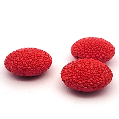 Stingray leather disc cherry red (1 piece)