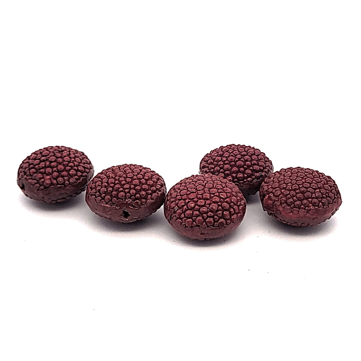 Rochenleder Disc 18mm bordeauxrot poliert (1 Stück) by Steindesign