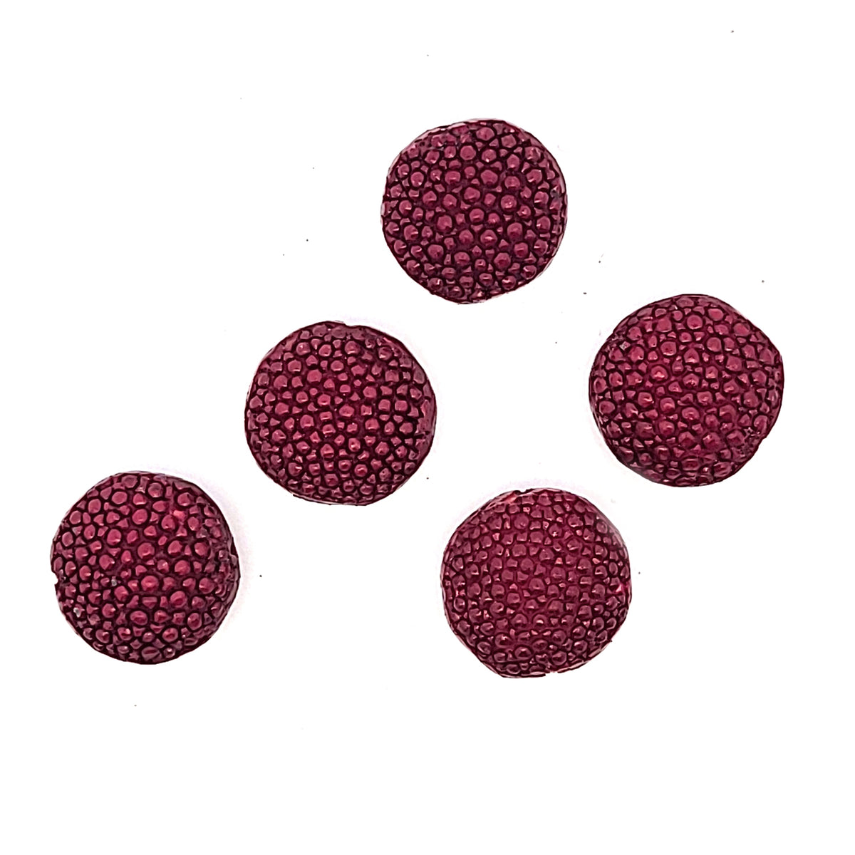 Rochenleder Disc 18mm bordeauxrot poliert (1 Stück) by Steindesign
