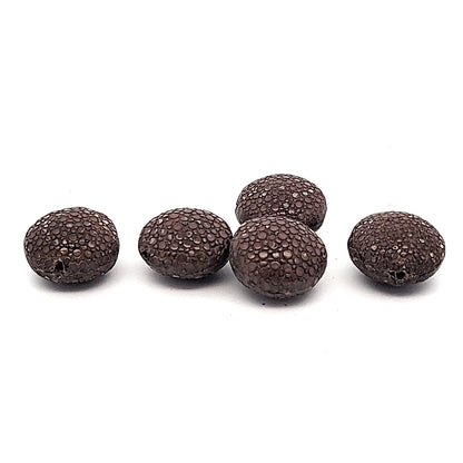 Rochenleder Disc 18mm braun poliert (1 Stück) by Steindesign