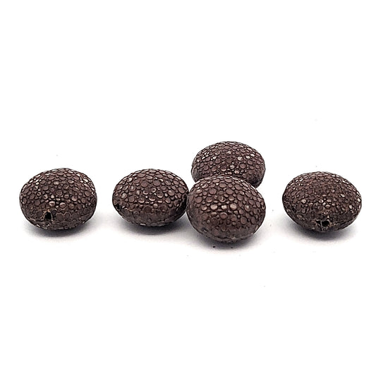 Rochenleder Disc 18mm braun poliert (1 Stück) by Steindesign