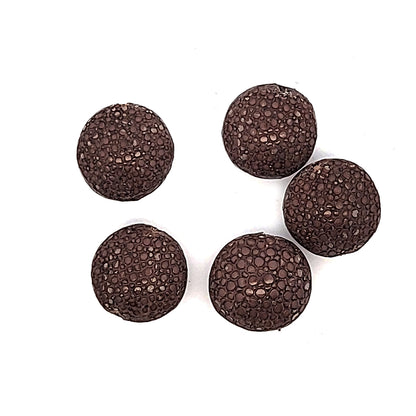 Rochenleder Disc 18mm braun poliert (1 Stück) by Steindesign