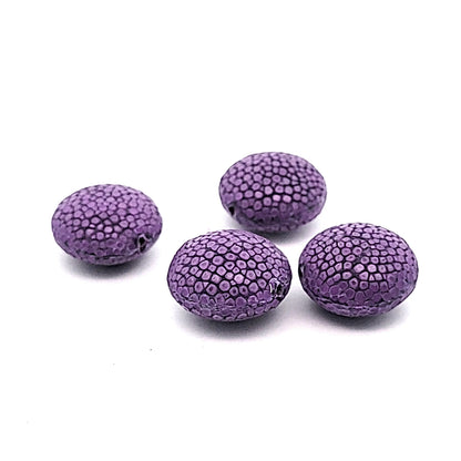 Rochenleder Disc 18mm lavendel poliert (1 Stück) by Steindesign