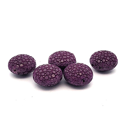 Rochenleder Disc 18mm violett poliert (1 Stück) by Steindesign
