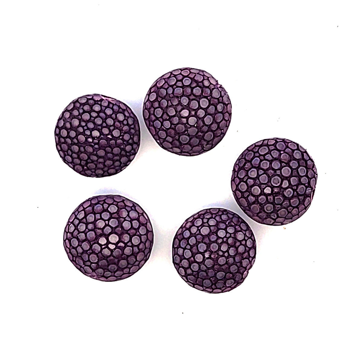 Rochenleder Disc 18mm dunkelviolett poliert (1 Stück) by Steindesign