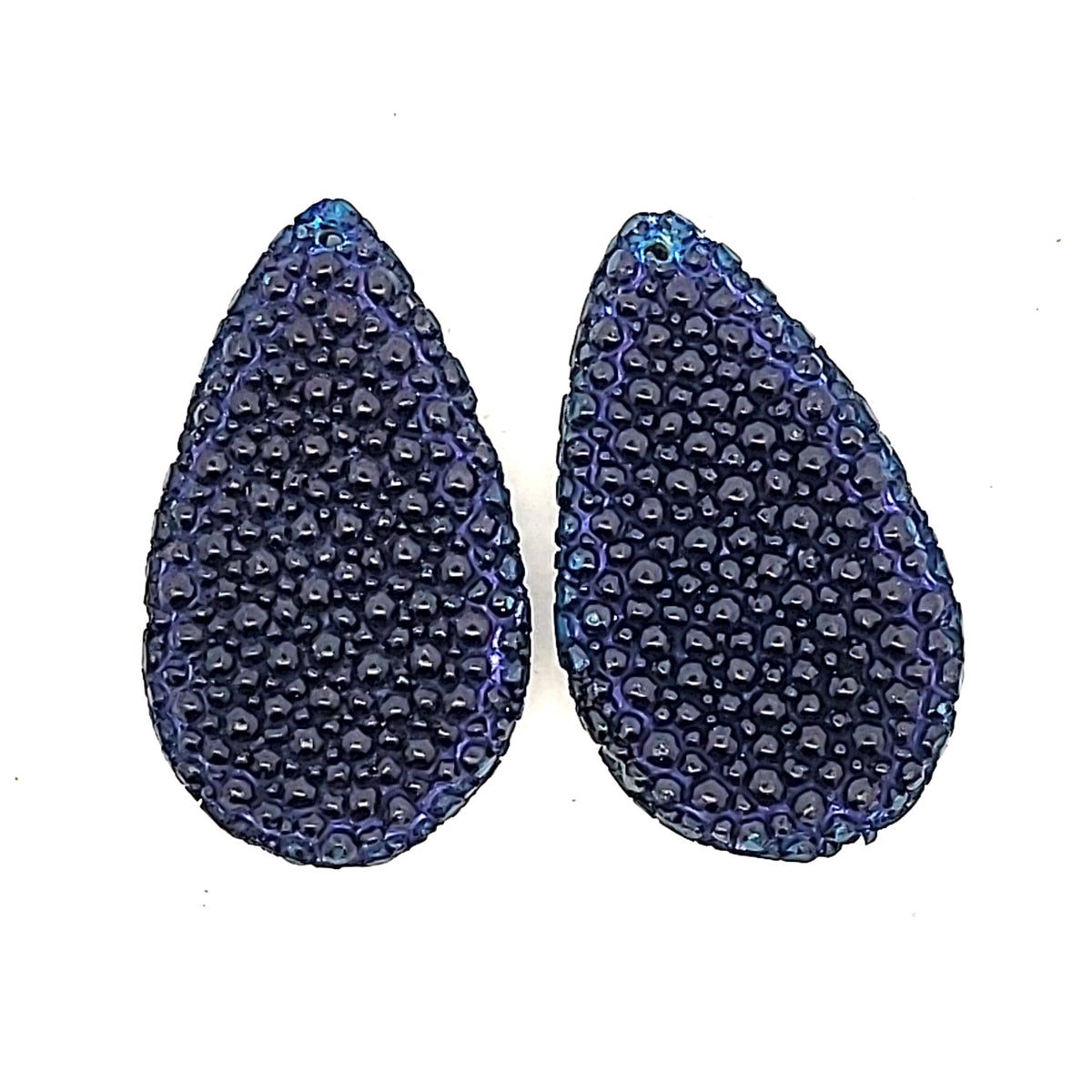Rochenleder Tropfen blau (1 Paar) by Steindesign