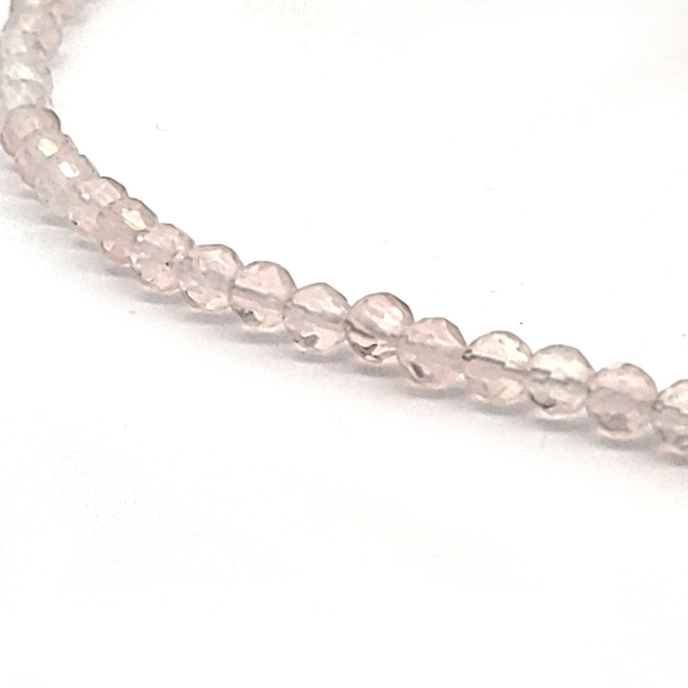 Rosenquarz Kugelkette 5 mm facettiert