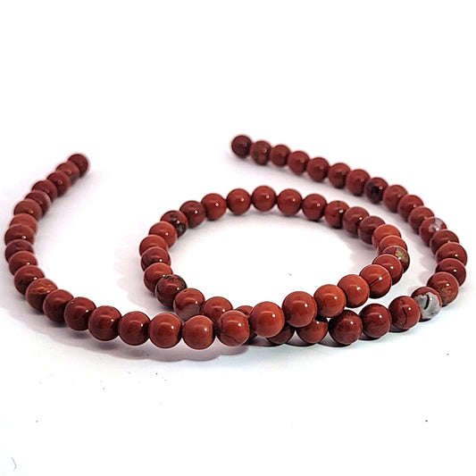 Roter Jaspis, Kugelstrang 6 mm by Steindesign