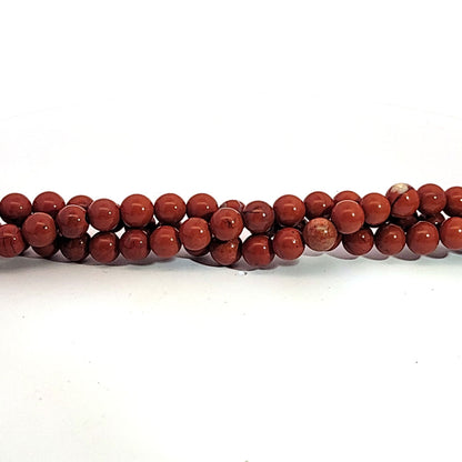 Roter Jaspis, Kugelstrang 6 mm by Steindesign