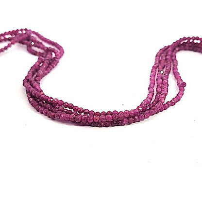Ruby, bead strand 2.5 mm faceted
