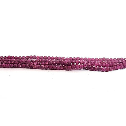 Ruby, bead strand 2.5 mm faceted