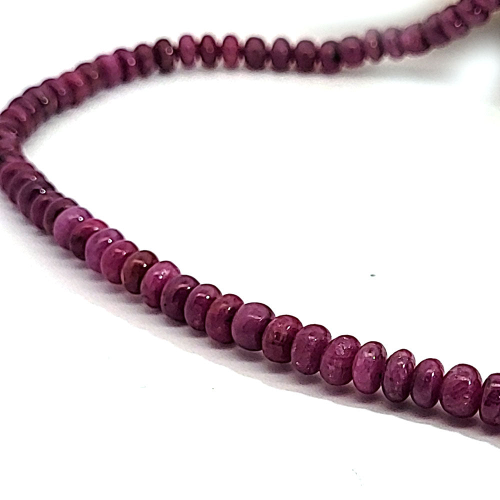 Rubin Kette Button 6 mm