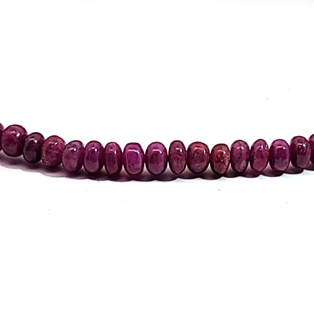 Rubin Kette Button 6 mm