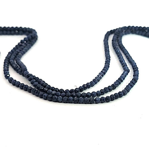 Sapphire, 2.5 mm faceted bead strand