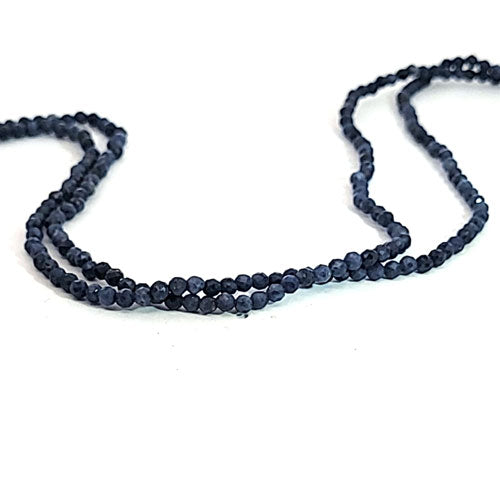 Sapphire, 2 mm faceted bead strand