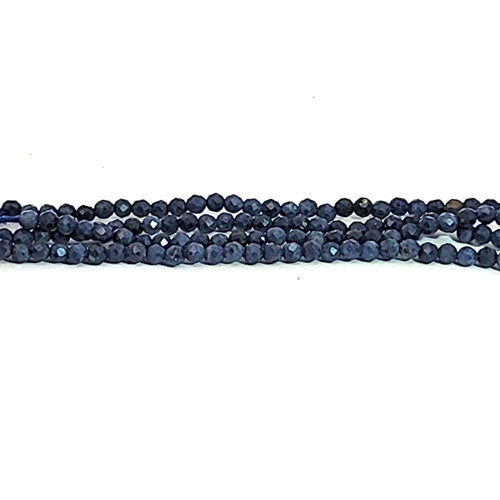 Sapphire, 2 mm faceted bead strand