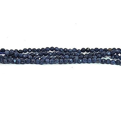 Sapphire, 2 mm faceted bead strand