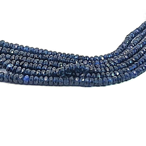 Sapphire AA, button strand 2.5 - 4 mm faceted, gradient
