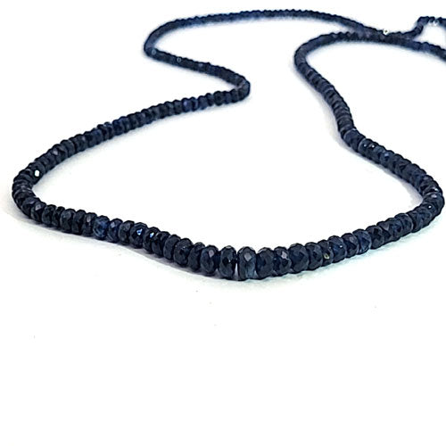 Sapphire AA, button strand 2.5 - 4 mm faceted, gradient