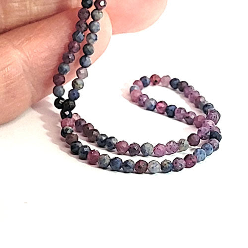 Sapphire colorful, bead strand 2.5 mm faceted