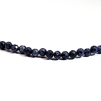 Saphir-Kugelkette 3 mm facettiert