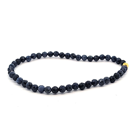 Saphir Kugelarmband 4 mm facettiert  