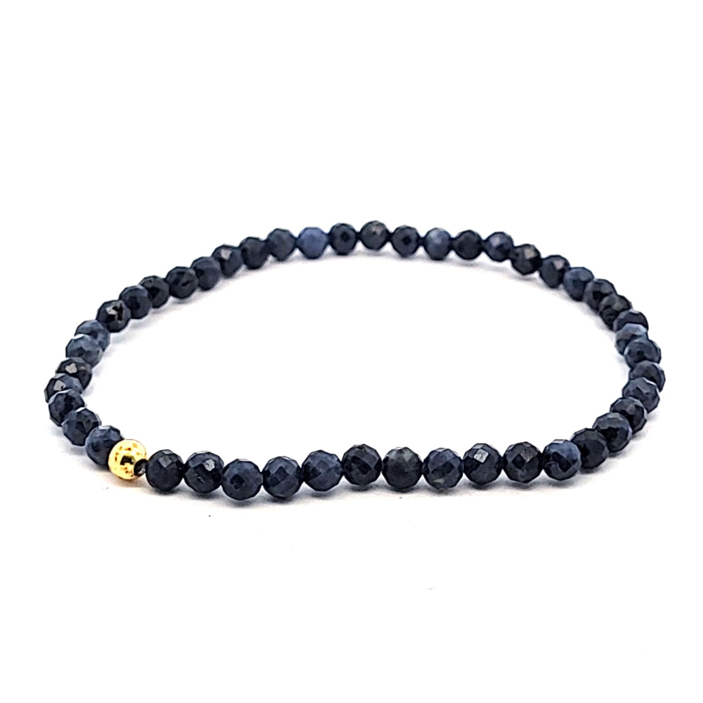 Saphir Kugelarmband 4 mm facettiert  