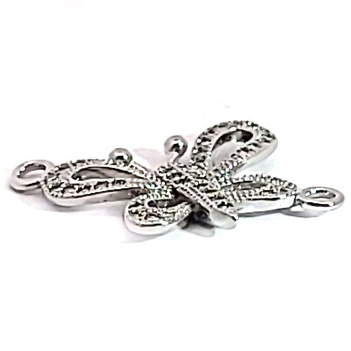 Schmetterling  Silberelement rhodiniert mit Zirkonia  - 2