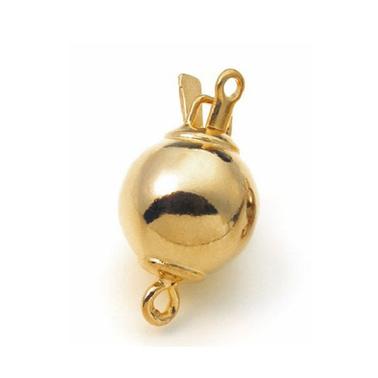 Ball clasp, silver gold-plated