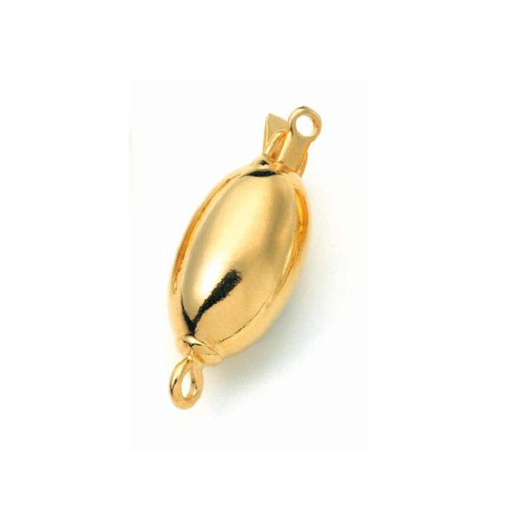 Oval clasp, silver gold-plated